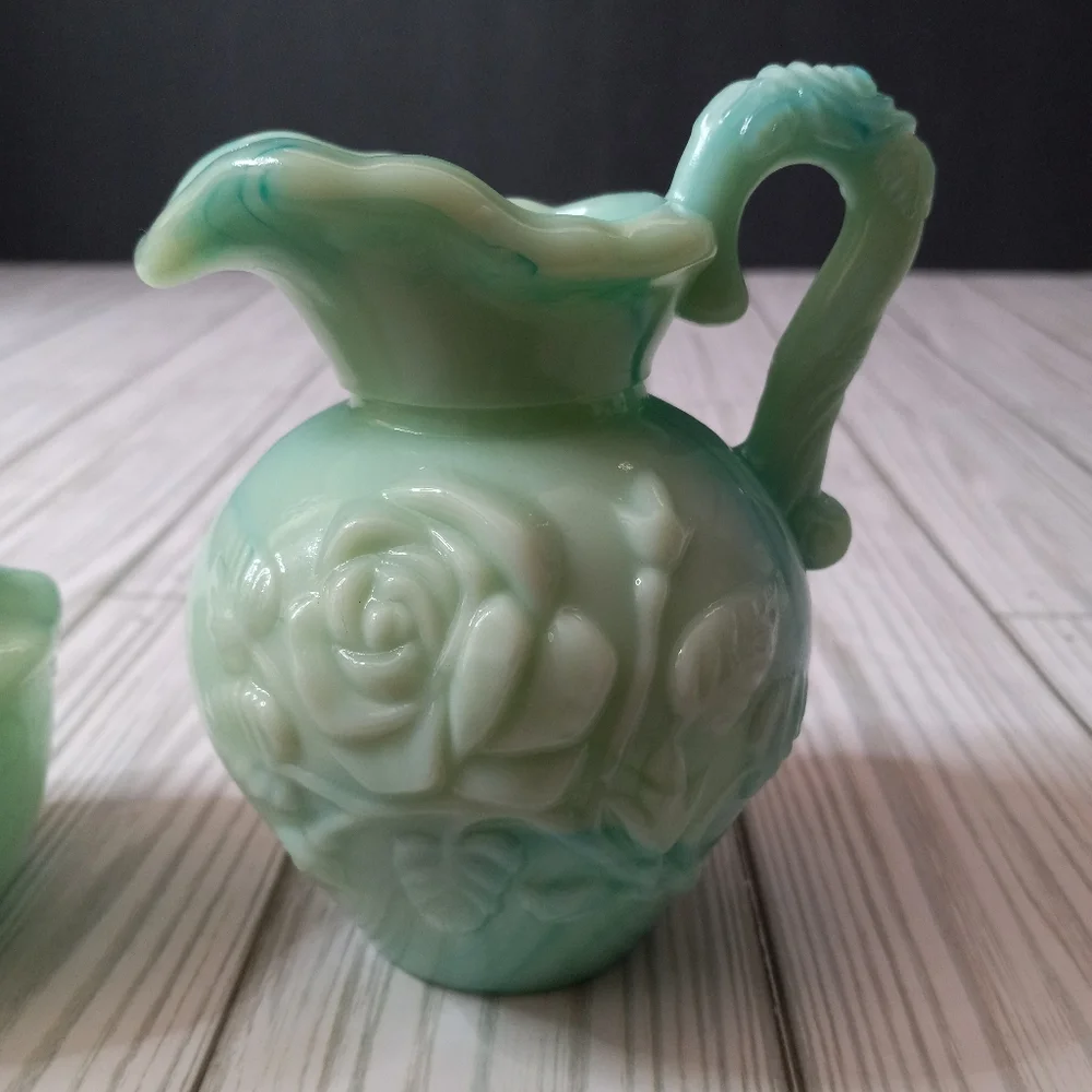 Vintage Avon Floral Moonwind Bath Oil Bottle & Bath Powder Sachet Glass Jar